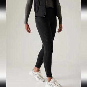 Athleta Delancey Black Moto Tight Size XSP